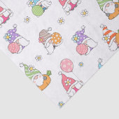 Kute paasgnomen Girly Spring Flowers Eggs Tissuepapier (Detail)