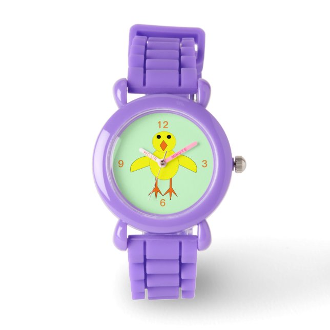 Kute Paasgriffier Kinder volgen met cijfers Horloge (Voorkant)