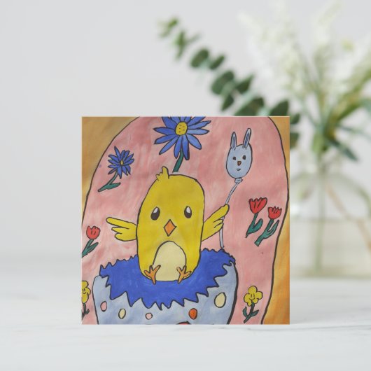 Kute paasgriffig Wenskaart Kaart (Staand voorkant)