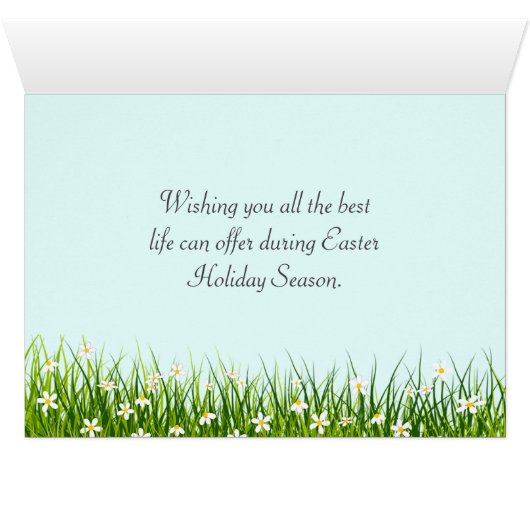 Kute paashaas en sla met bloemen (Binenzijde Horizontaal (Onderkant))