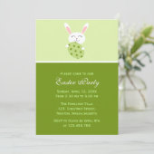 Kute paashaas (groen) kaart (Staand voorkant)