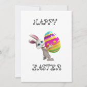 Kute paashaas met een Kaart voor paaseieren (Voorkant)