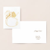 Kute paashaas met ventilator- en paaseieren folie kaarten (Display)