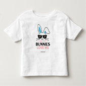 Kute paashaas met zonnebril op maat kinder shirts (Voorkant)