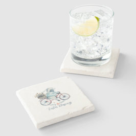 Kute paashaas op een bike stenen onderzetter