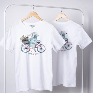 Kute paashaas op een bike t-shirt