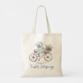 Kute paashaas op een bike tote bag (Achterkant)