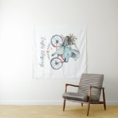 Kute paashaas op een bike wandkleed (In Situ (horizontaal))