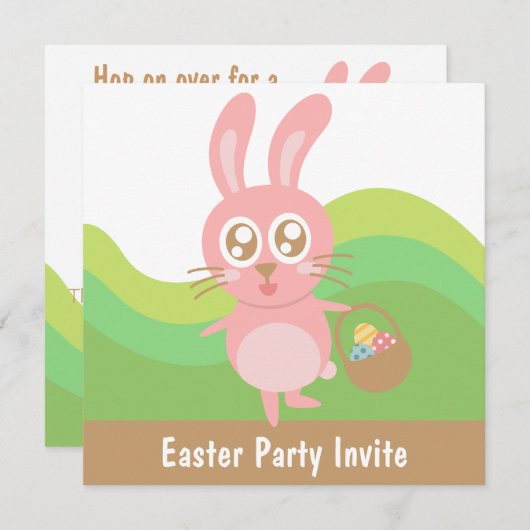 Kute paashmand van eitjes kaart (Voorkant / Achterkant)