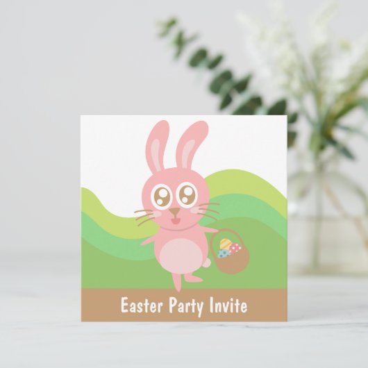 Kute paashmand van eitjes kaart (Staand voorkant)