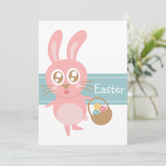 Kute paashmand van eitjes kaart (Staand voorkant)