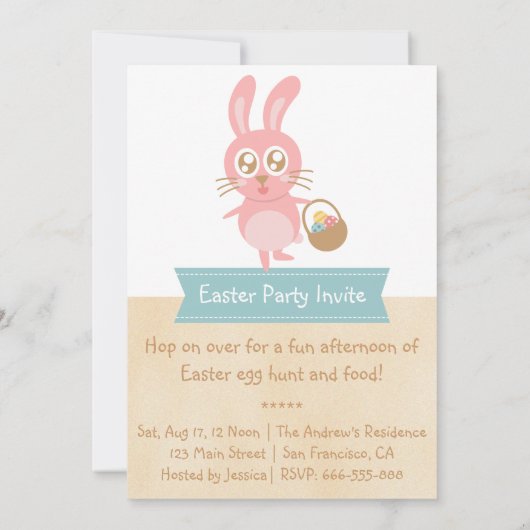 Kute paashmand van eitjes kaart (Achterkant)