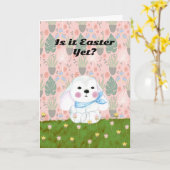Kute PaasKaart met Bunny voor Kind Kaart (Gele Bloem)