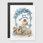 Kute  paaskip & Blue-Vergeet-me-nots (Voorkant / Achterkant)