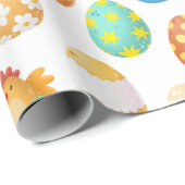 Kute paaskippen, Bunnies en Eieren Cadeaupapier (Rol Hoek)