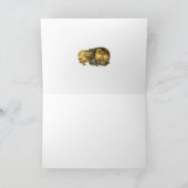 Kute  paaskippen en -bloemen feestdagen kaart (Binnen)