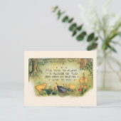 Kute  paaskippen en lentbloemen briefkaart (Staand voorkant)