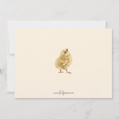 Kute paaskippen en lentbloemen feestdagenkaart (Achterkant)