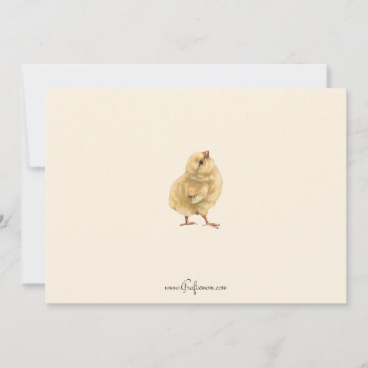 Kute  paaskippen en lentbloemen feestdagenkaart (Achterkant)