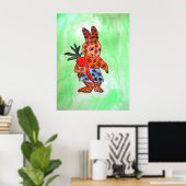 Kute Paasmakerij kinder illustratiekunst poster (Thuiskantoor)