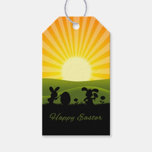 Kute paaspaaseieren cadeaulabel (Voorkant)