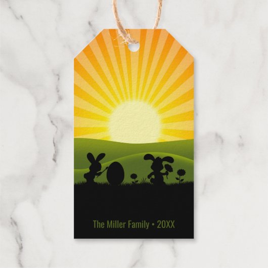 Kute paaspaaseieren cadeaulabels (Achterkant)