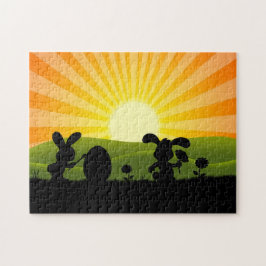 Kute paaspaaseieren legpuzzel