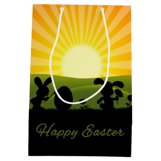 Kute paaspaaseieren medium cadeauzakje (Achterkant)