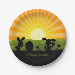 Kute paaspaaseieren papieren bordje