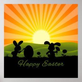 Kute paaspaaseieren poster