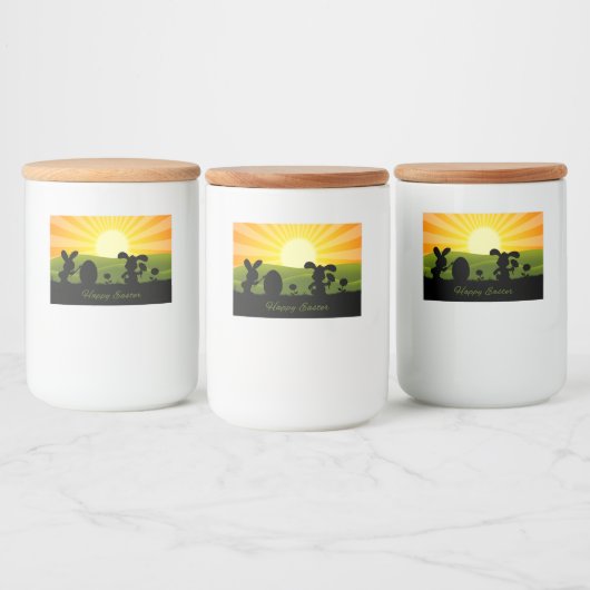 Kute paaspaaseieren voedselcontainer etiket (Flessen)