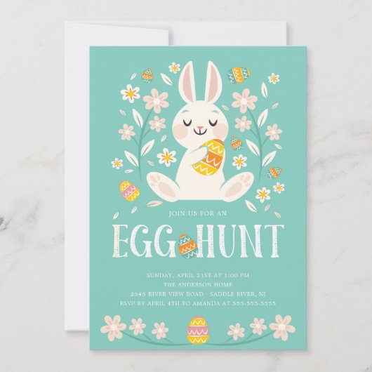 Kute paaspaaspaaseihunt kaart (Voorkant)