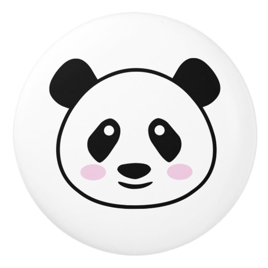 Kute panda beer keramische deur- en lawerknop knop (Voorkant)