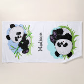Kute Pandas badhanddoek (Voorkant)