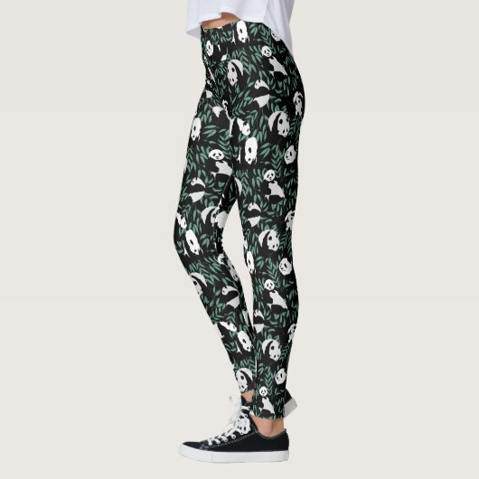 Kute Pandas en Leaves Leggings (Links)