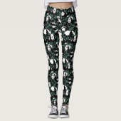 Kute Pandas en Leaves Leggings (Voorkant)