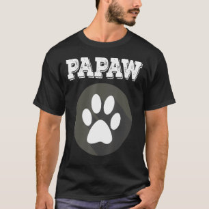 Kute PAPAW Papa Paw Footprint Slogan voor zijn hon T-shirt