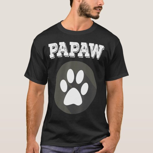 Kute PAPAW Papa Paw Footprint Slogan voor zijn hon T-shirt (Voorkant)