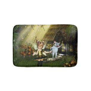 Kute paring en witte muis badmat