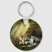 Kute paring en witte muis sleutelhanger (Voorkant)