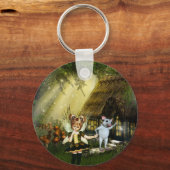 Kute paring en witte muis sleutelhanger (Voorkant)