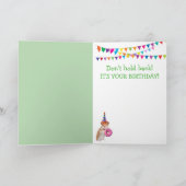 Kute party muis en cupcake (zaterdag) kaart (Binnen)