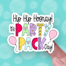 Kute Party Pack Day Fun Small Business Sticker