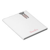 Kute Pasen Bunny Personalized Notitieblok (Schuin)