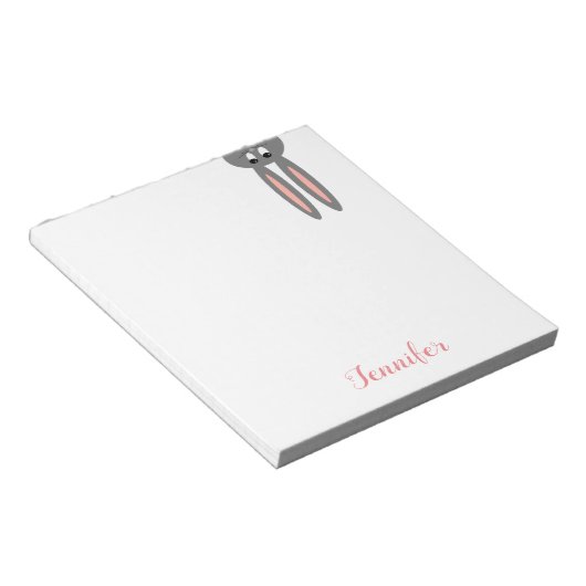 Kute Pasen Bunny Personalized Notitieblok (Schuin)