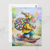 Kute Pasen Gnome Briefkaart (Voorkant / Achterkant)