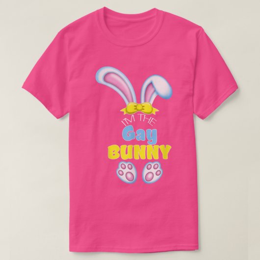 Kute Pasen Ik ben de Gay Bunny LGBTQ Pride T-shirt (Design voorkant)