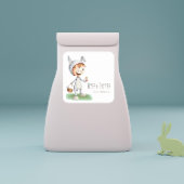 Kute Pasen Kind School Class Personalized Vierkante Sticker