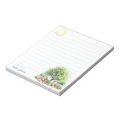Kute Pasen Konijnen Gepersonaliseerd Notitieblok (Linkerzijde)