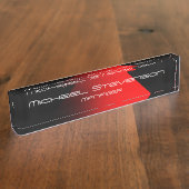 Kute past de Professionele Desk van de Tekst naamp Naambordje (Zijkant)